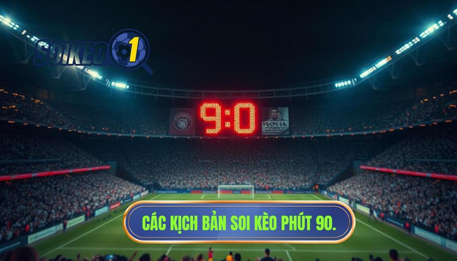 Các kịch bản điển hình khi soi kèo phút 90