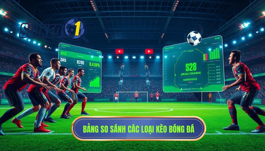 Bảng so sánh các loại kèo phổ biến trong trận đấu nóng